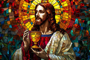Pine Stretched  Framed 1 Panel - Jesus