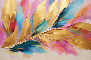 Framed 1 Panel - Luxurious Leaf Decorative
