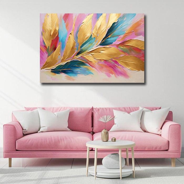 Framed 1 Panel - Luxurious Leaf Decorative