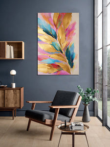 Framed 1 Panel - Luxurious Leaf Decorative