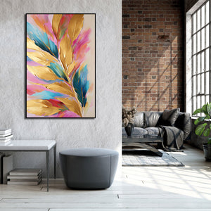 Framed 1 Panel - Luxurious Leaf Decorative
