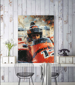 Pine Stretched  Framed 1 Panel - Ayrton Senna
