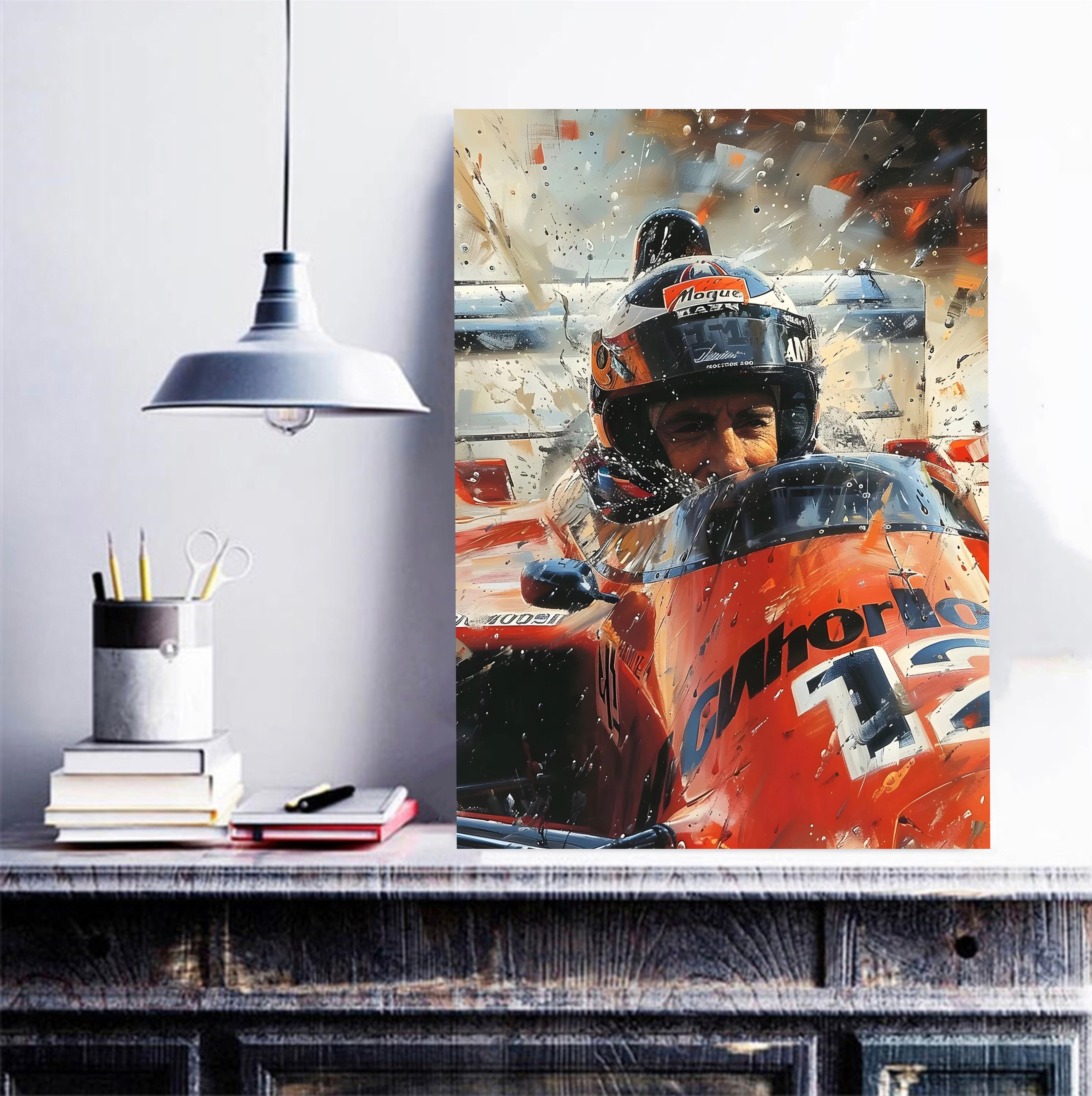 Pine Stretched  Framed 1 Panel - Ayrton Senna