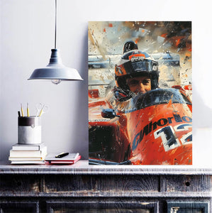 Pine Stretched  Framed 1 Panel - Ayrton Senna