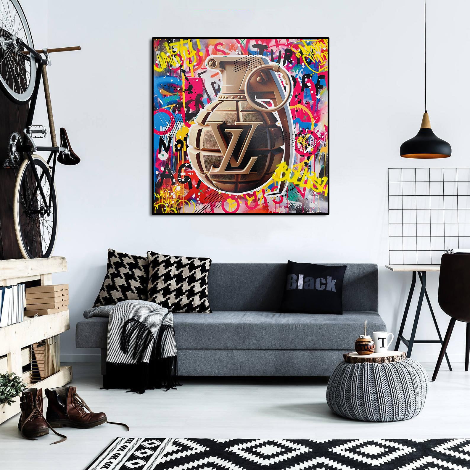 Pine Stretched  Framed 1 Panel - Brand Art