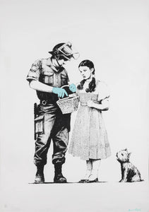 Pine Stretched  Framed 1 Panel - Banksy - Stop and Search