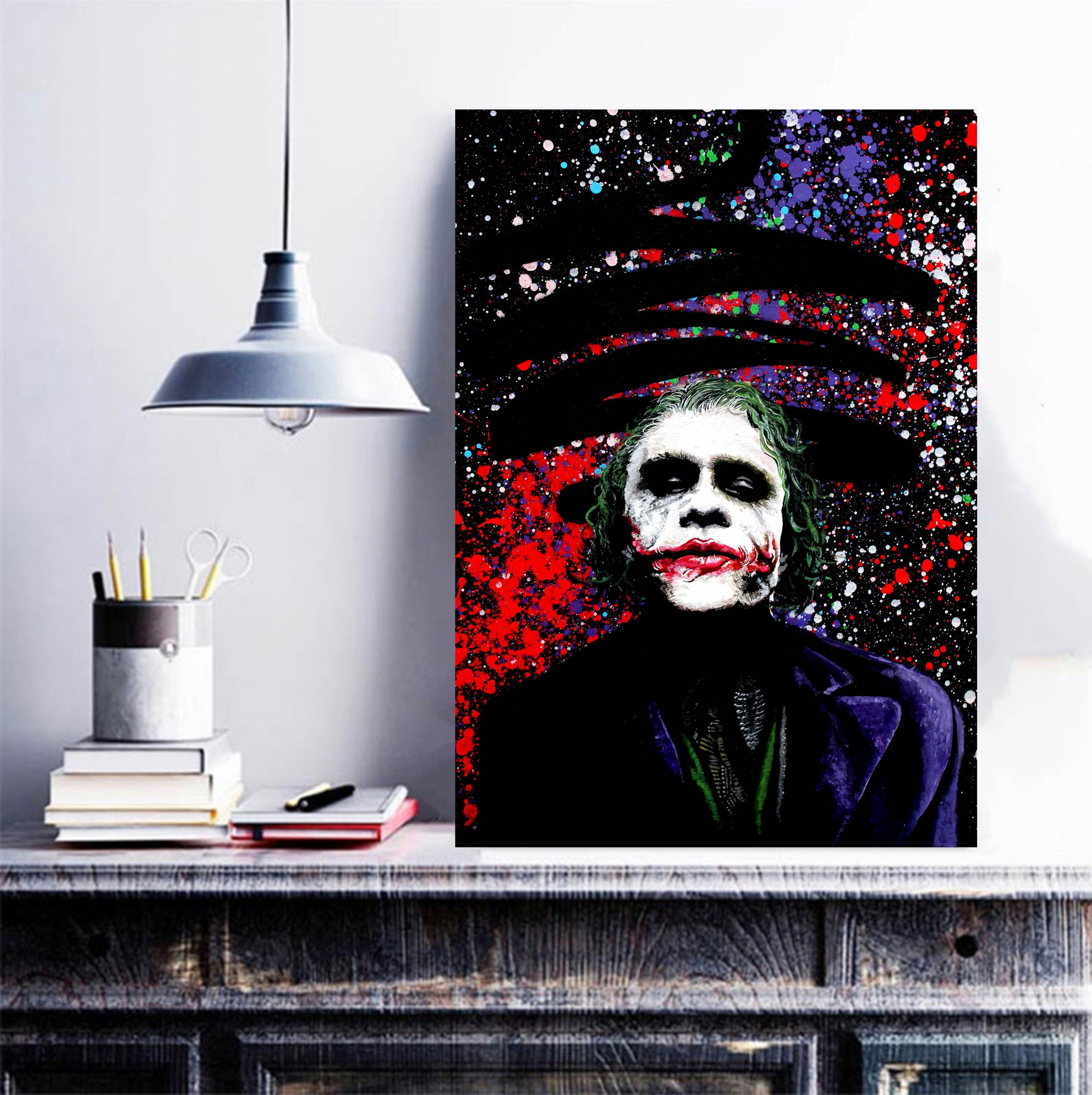 Pine Stretched  Framed 1 Panel - The Joker