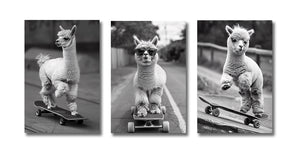 Pine Stretched  Framed 3 Panels - Alpaca Skateboarding