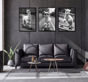 Pine Stretched  Framed 3 Panels - Alpaca Skateboarding