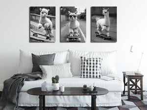 Pine Stretched  Framed 3 Panels - Alpaca Skateboarding