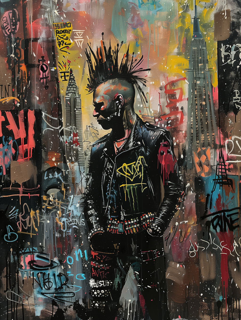 Pine Stretched  Framed 1 Panel - Punk