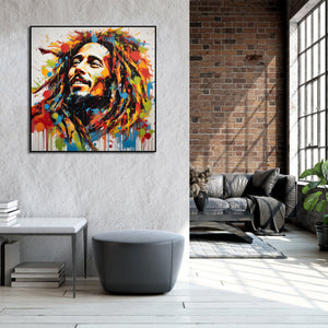 Pine Stretched  Framed 1 Panel - Bob Marley