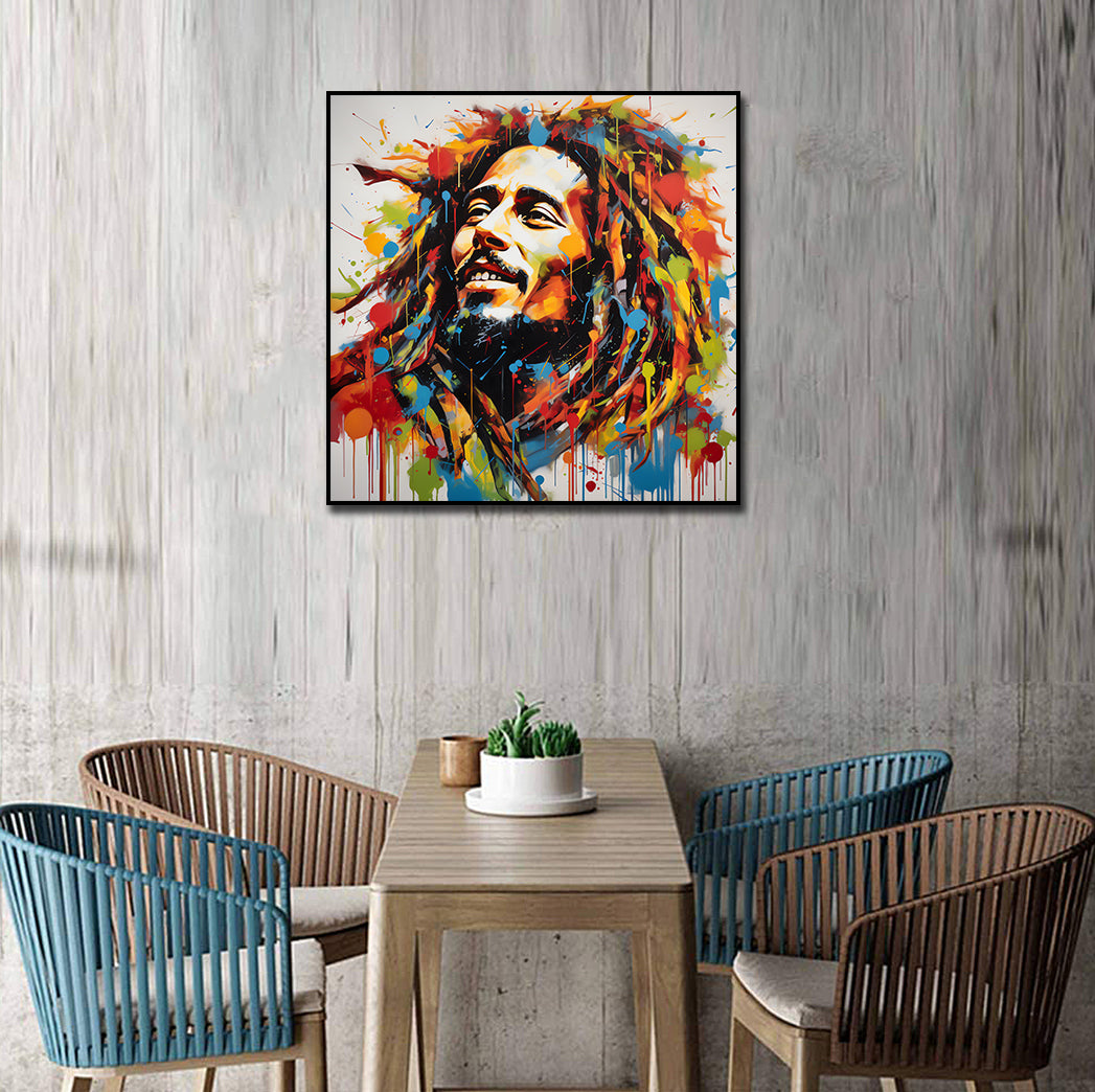 Pine Stretched  Framed 1 Panel - Bob Marley