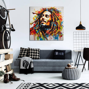 Pine Stretched  Framed 1 Panel - Bob Marley