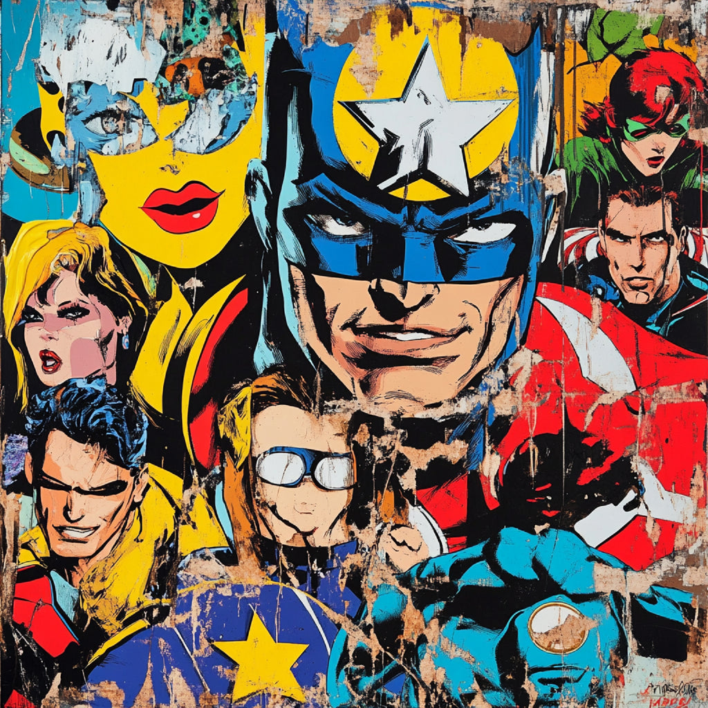 Pine Stretched  Framed 1 Panel - Super Hero