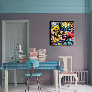 Pine Stretched  Framed 1 Panel - Super Hero