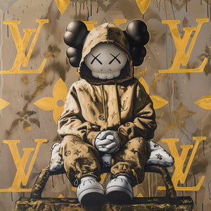Pine Stretched  Framed 1 Panel - Kaws Brand Art edition