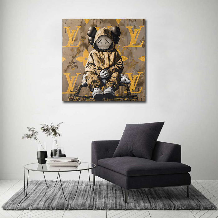 Pine Stretched  Framed 1 Panel - Kaws Brand Art edition