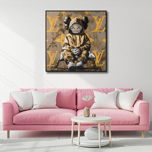 Pine Stretched  Framed 1 Panel - Kaws Brand Art edition
