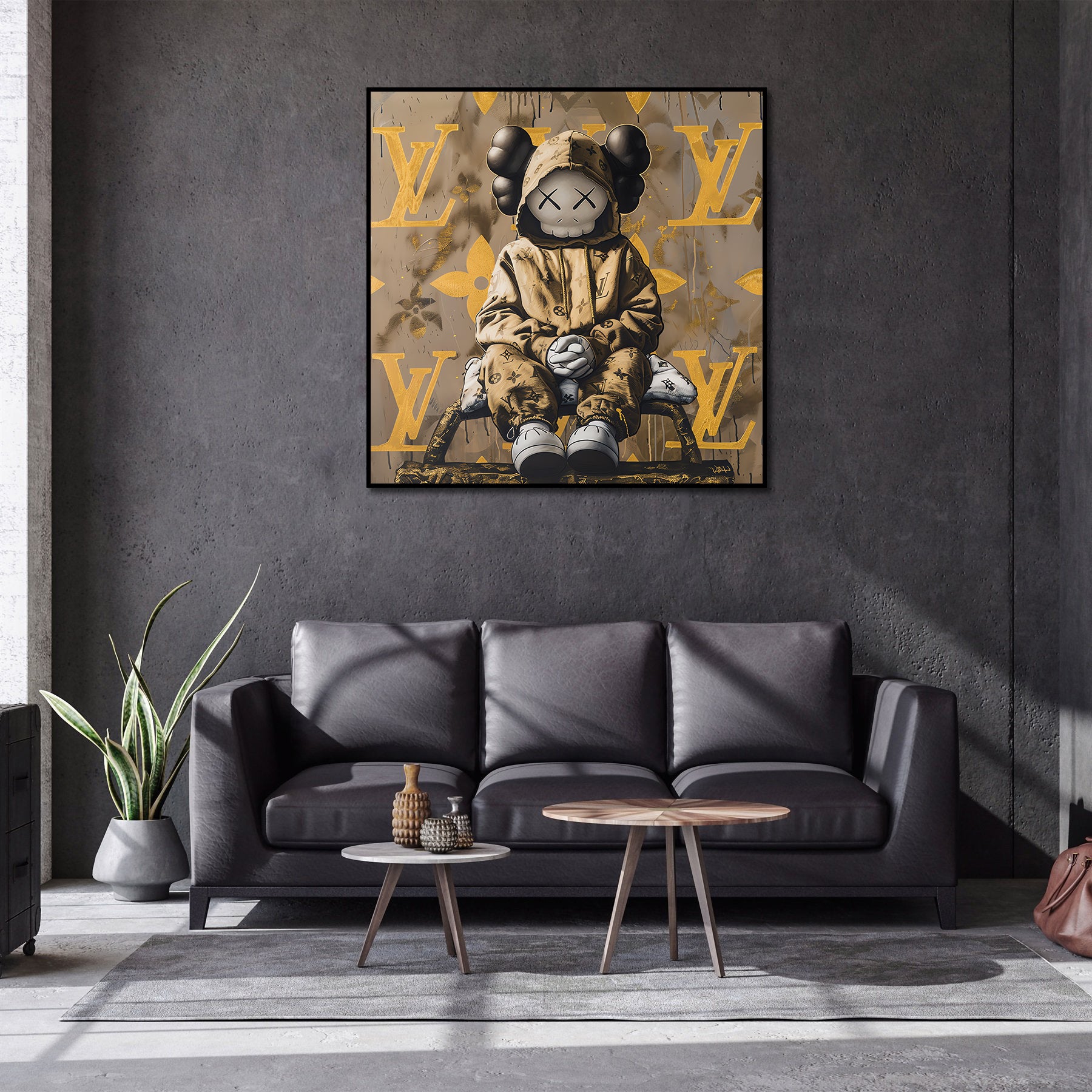 Pine Stretched  Framed 1 Panel - Kaws Brand Art edition
