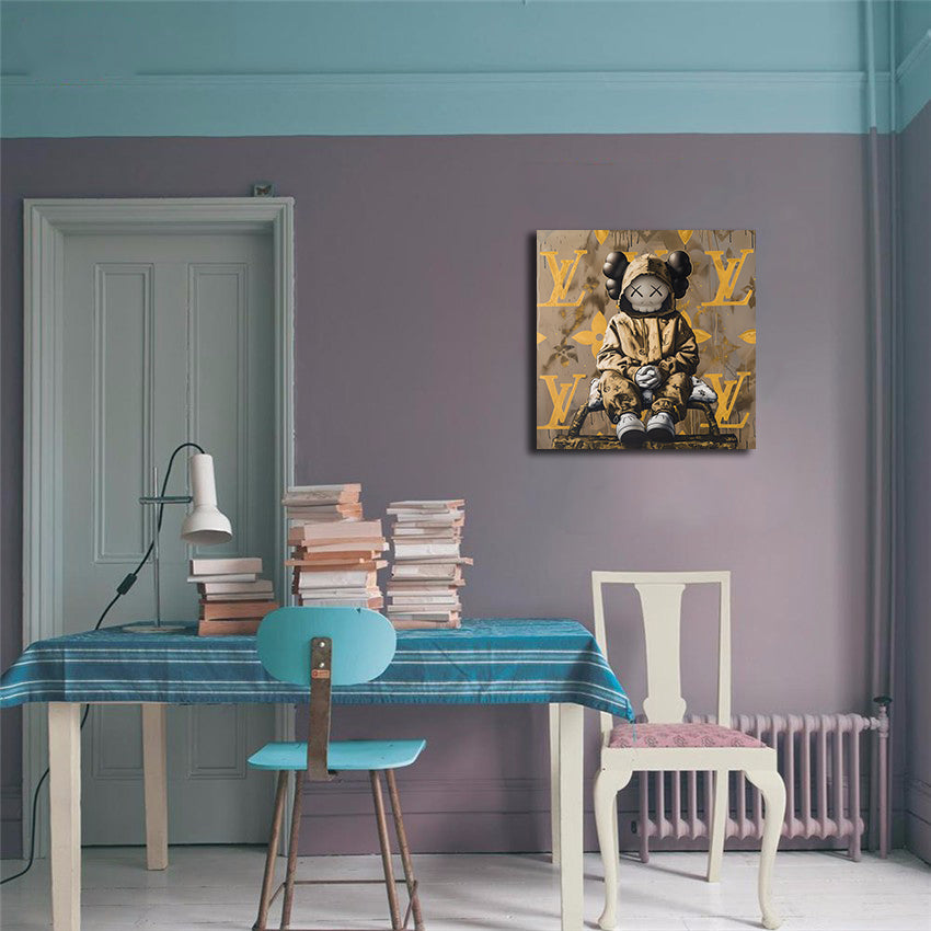 Pine Stretched  Framed 1 Panel - Kaws Brand Art edition
