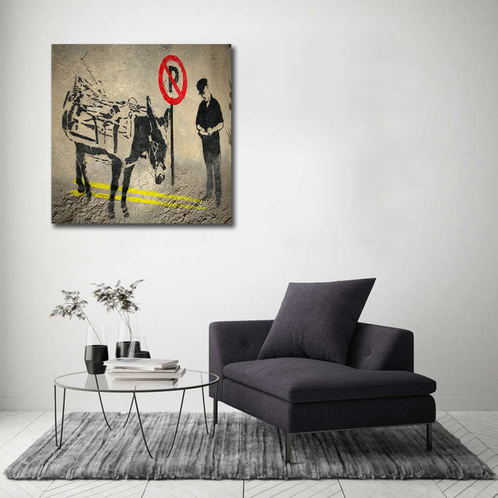 Pine Stretched  Framed 1 Panel - No Parking