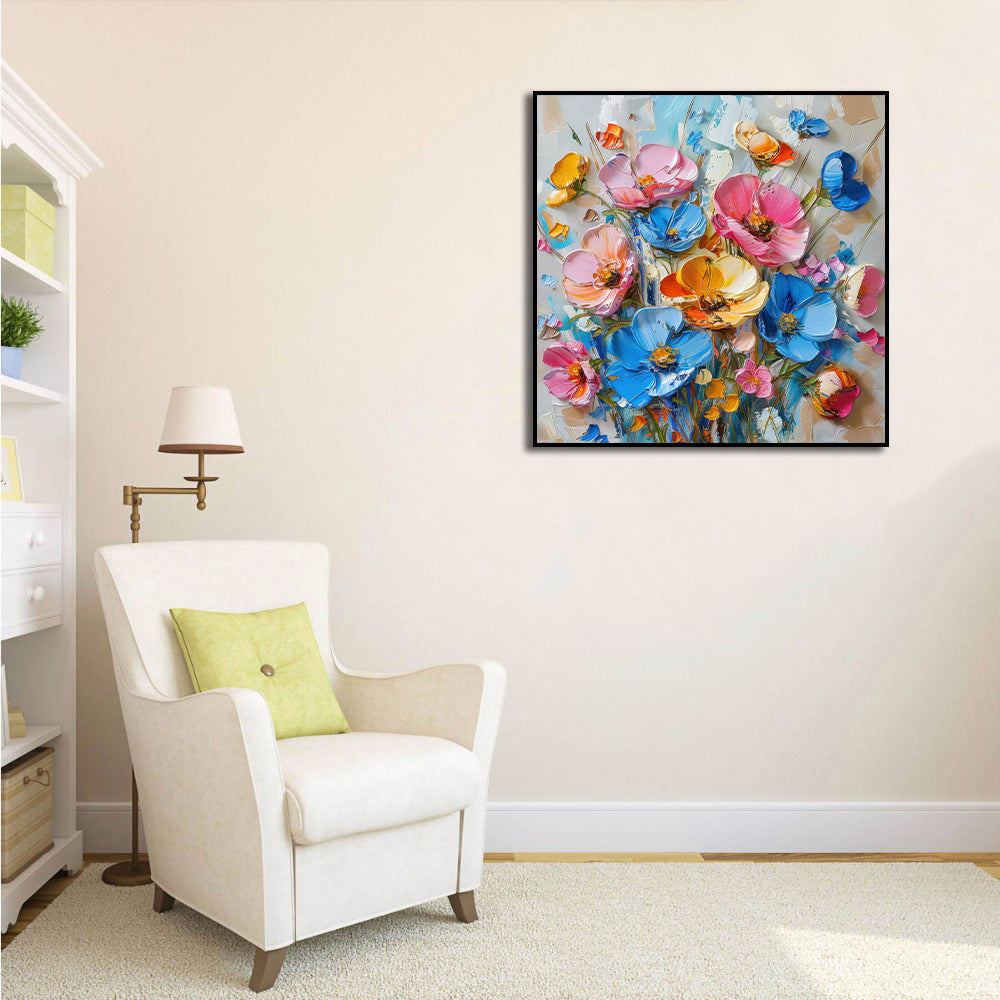 Pine Stretched  Framed 1 Panel - Flowers