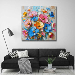 Pine Stretched  Framed 1 Panel - Flowers