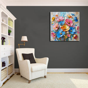 Pine Stretched  Framed 1 Panel - Flowers