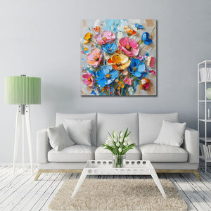 Pine Stretched  Framed 1 Panel - Flowers
