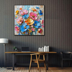 Pine Stretched  Framed 1 Panel - Flowers
