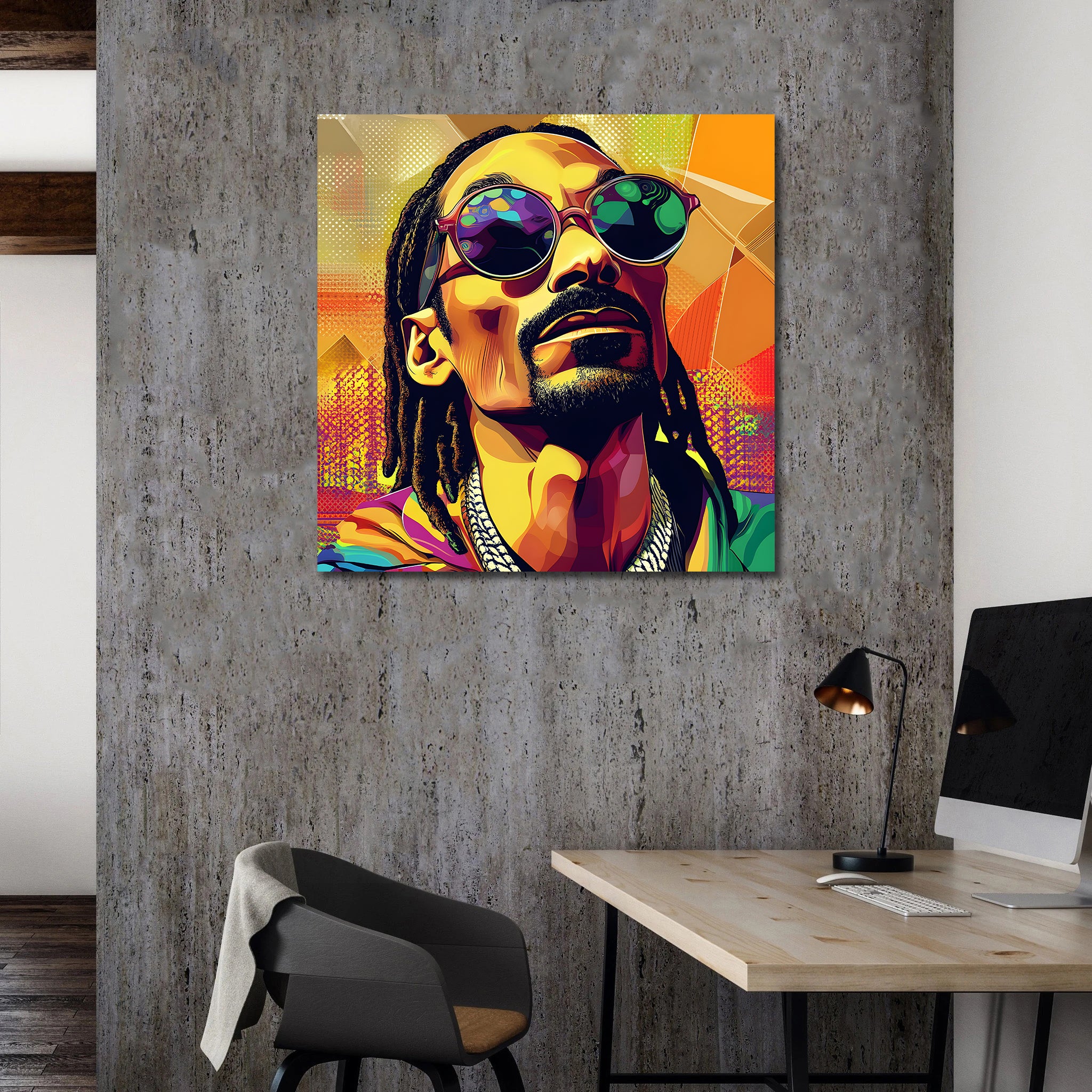 Pine Stretched  Framed 1 Panel - Snoop Dogg