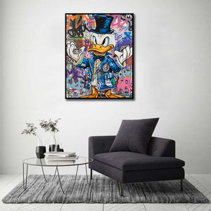 Pine Stretched  Framed 1 Panel - Donald Duck