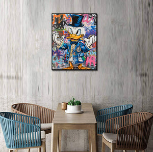 Pine Stretched  Framed 1 Panel - Donald Duck