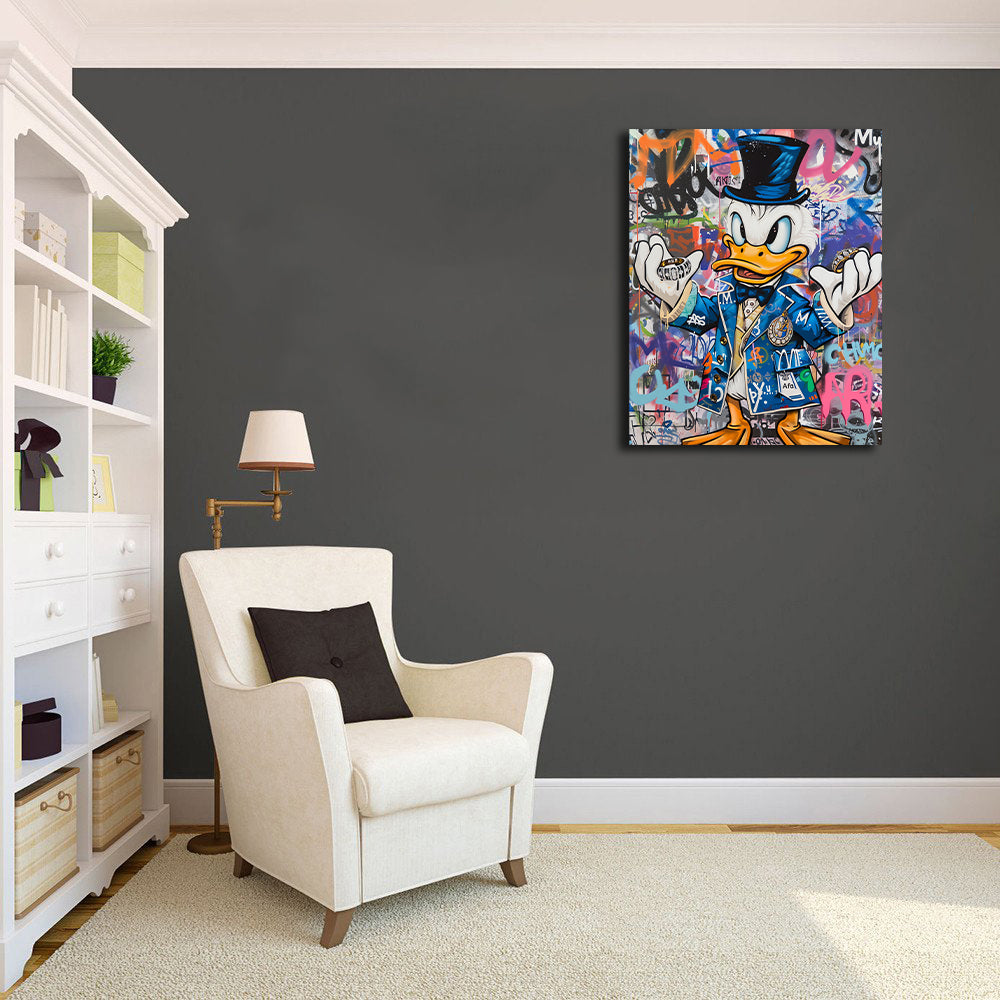 Pine Stretched  Framed 1 Panel - Donald Duck