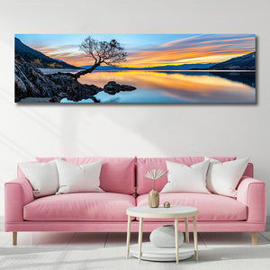 Framed 1 Panel - Sunset over Lake Wakatipu
