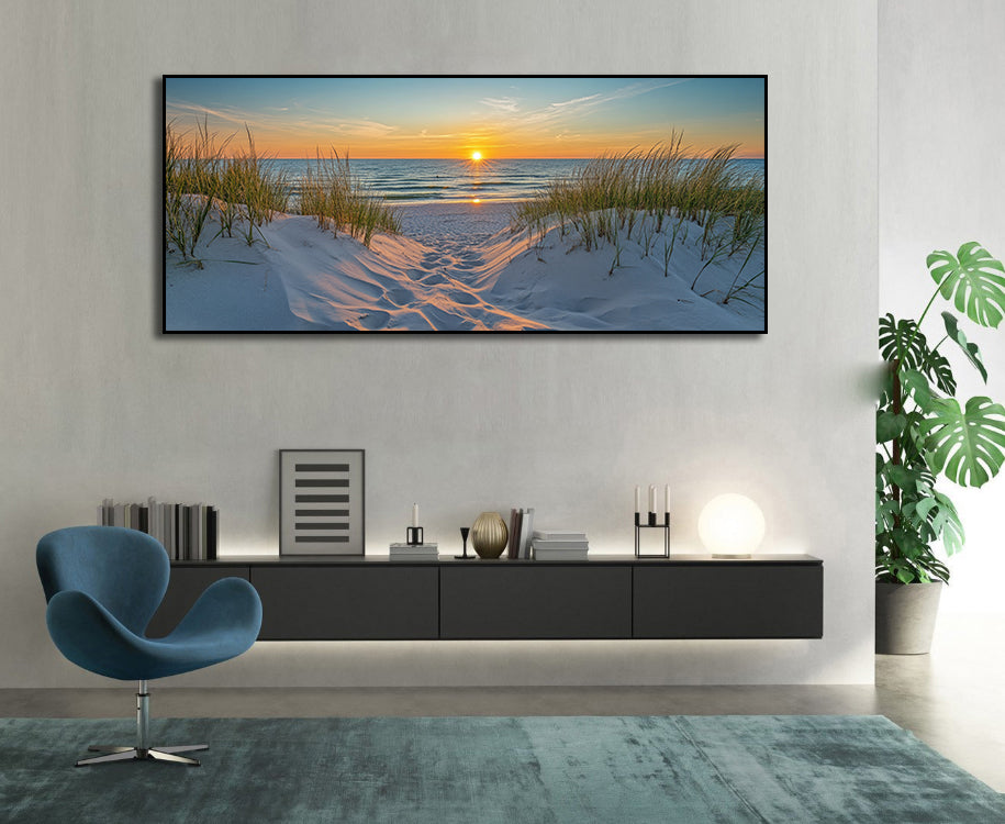Framed 1 Panel - Sunset on a stunning beach