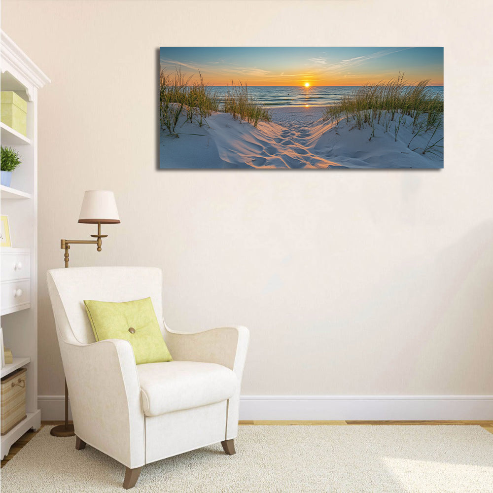 Framed 1 Panel - Sunset on a stunning beach