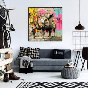 Pine Stretched  Framed 1 Panel - Urban Street Art