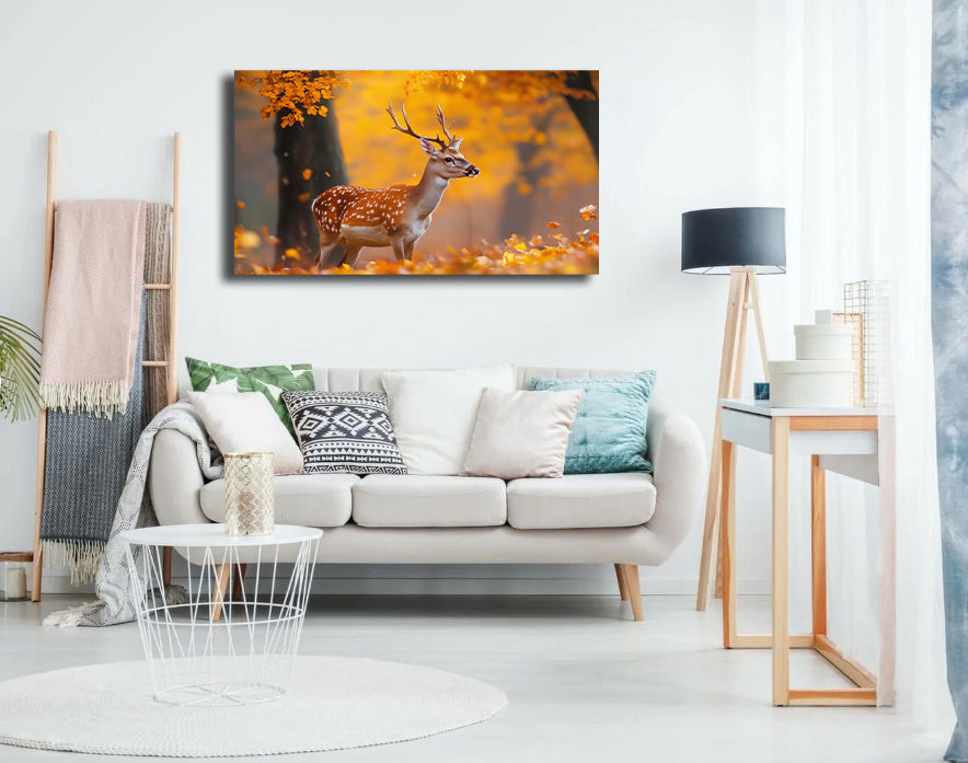 Framed 1 Panel - Sika Deer in Autumn