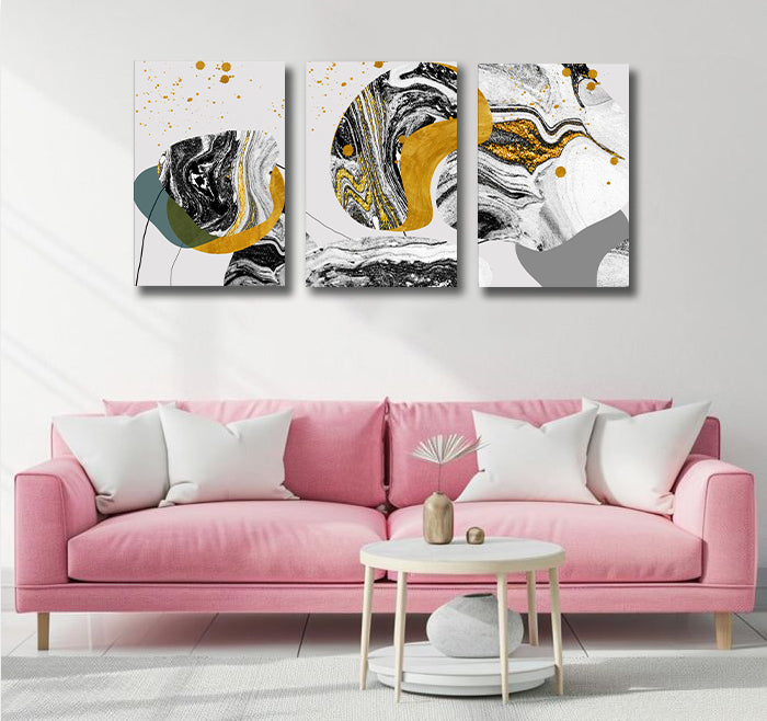 Framed 3 Panels Combination Minimalist Love Print & Free shipping NZ