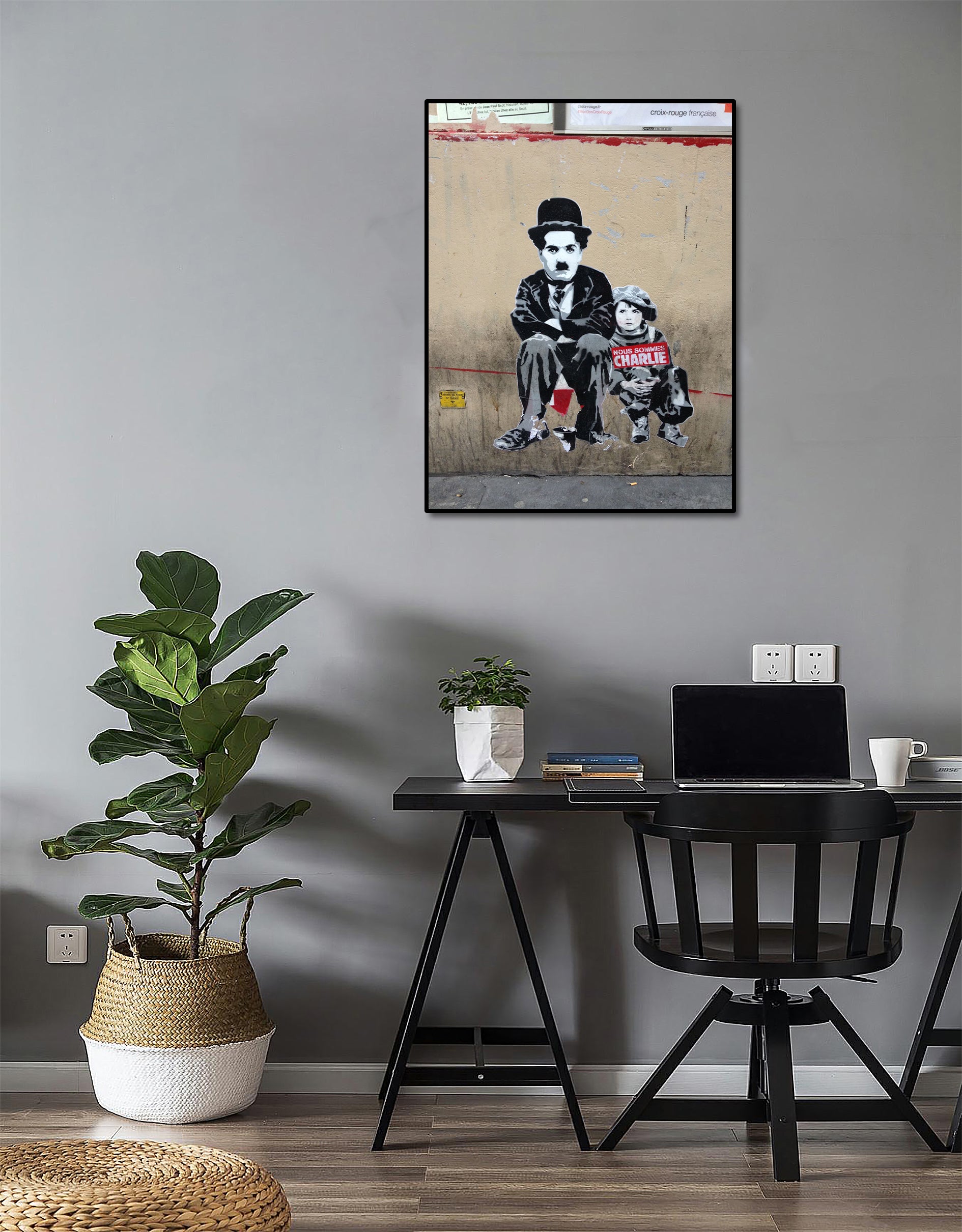 Pine Stretched  Framed 1 Panel - Street Art
