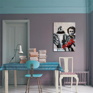 Modern Pop Art Canvas Wall Art Print Poster | Home Decor | Stretched 1 Panel - Punk