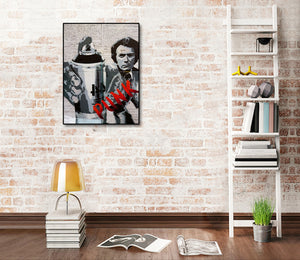 Modern Pop Art Canvas Wall Art Print Poster | Home Decor | Stretched 1 Panel - Punk