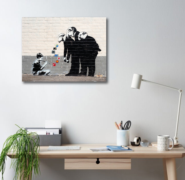 Pine Stretched  Framed 1 Panel - Street Art - Consume my sheeple