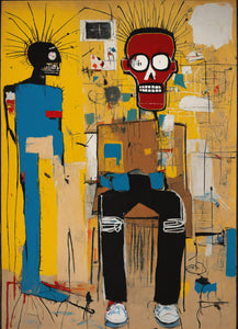 Pine Stretched  Framed 1 Panel - Graffiti - Jean Michel Basquiat