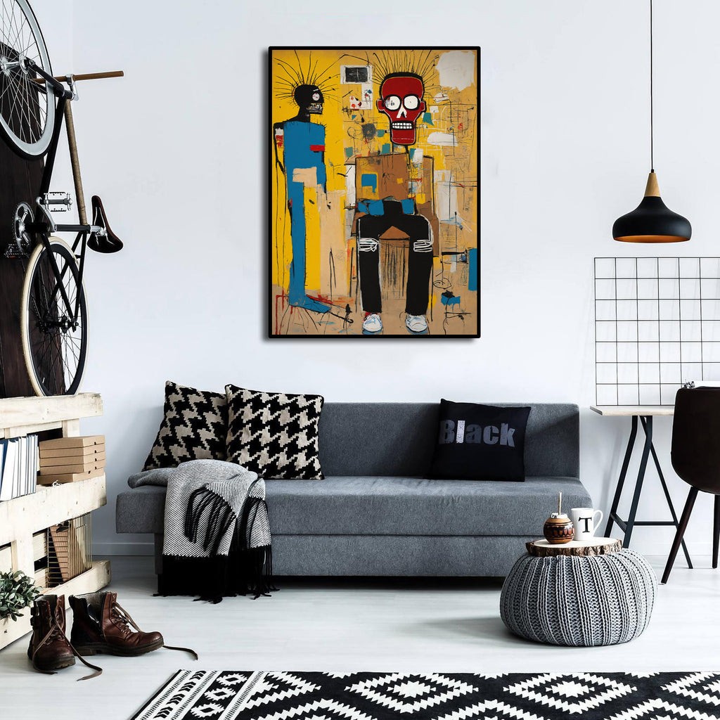 Pine Stretched  Framed 1 Panel - Graffiti - Jean Michel Basquiat