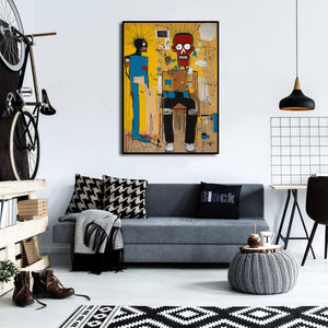 Pine Stretched  Framed 1 Panel - Graffiti - Jean Michel Basquiat