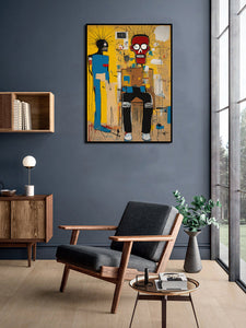 Pine Stretched  Framed 1 Panel - Graffiti - Jean Michel Basquiat