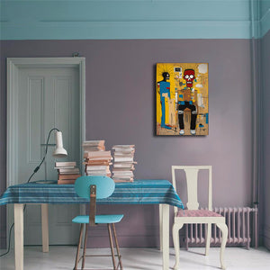 Pine Stretched  Framed 1 Panel - Graffiti - Jean Michel Basquiat